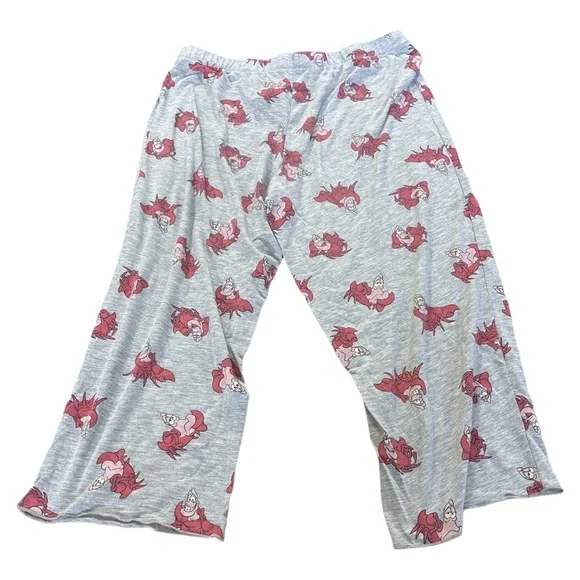 Disney Sebastian little mermaid pajama capris pants size medium #crab #disney - Picture 2 of 3